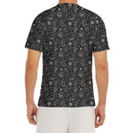 Motorcycle Words Pattern Print Men's Short Sleeve Rash Guard