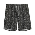 Motorcycle Words Pattern Print Men's Athletic Shorts