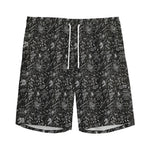 Motorcycle Words Pattern Print Men's Sports Shorts