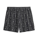 Motorcycle Words Pattern Print Mesh Shorts
