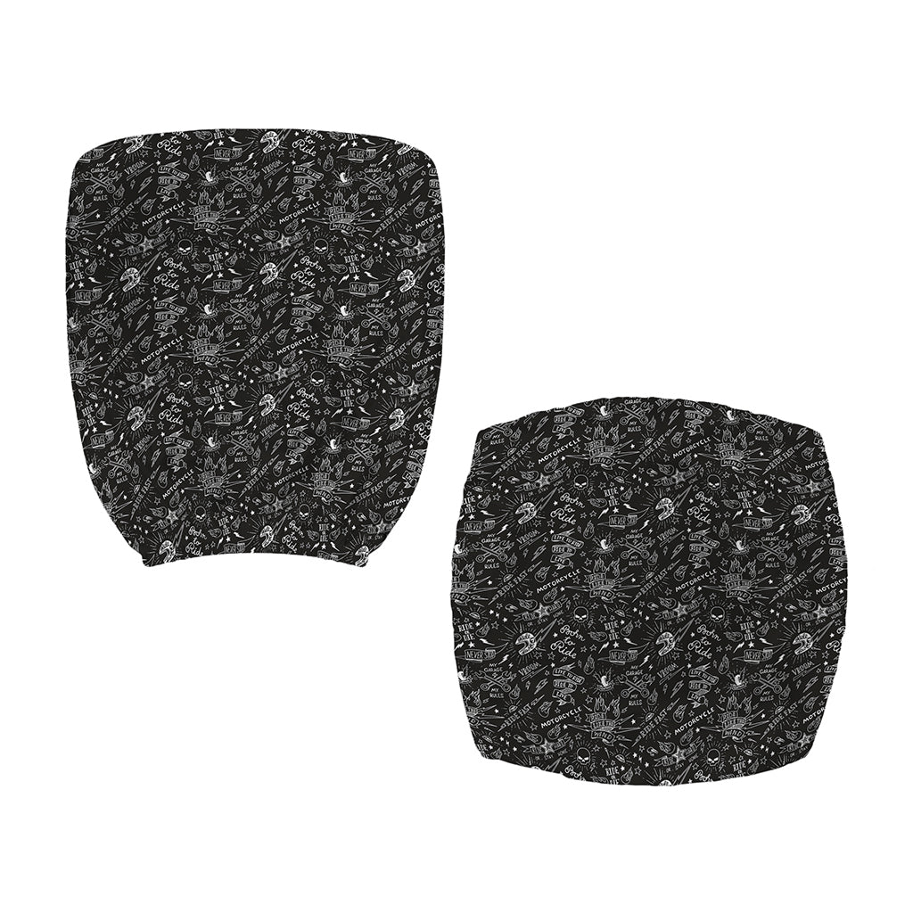 Motorcycle Words Pattern Print Office Chair Cover