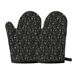 Motorcycle Words Pattern Print Oven Mitts