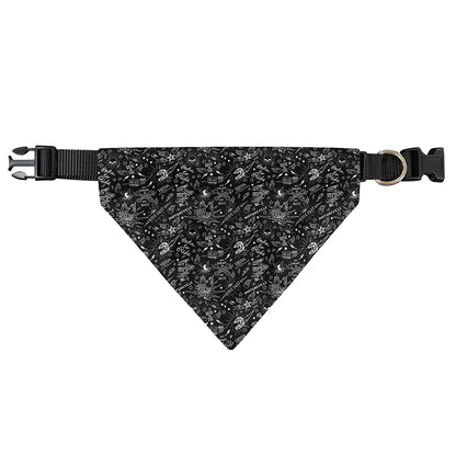 Motorcycle Words Pattern Print Over The Collar Dog Bandana