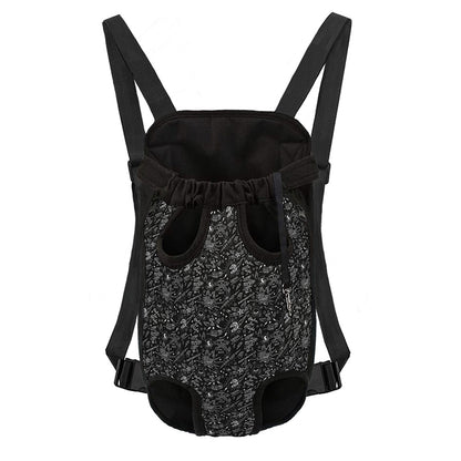 Motorcycle Words Pattern Print Pet Carrier Backpack