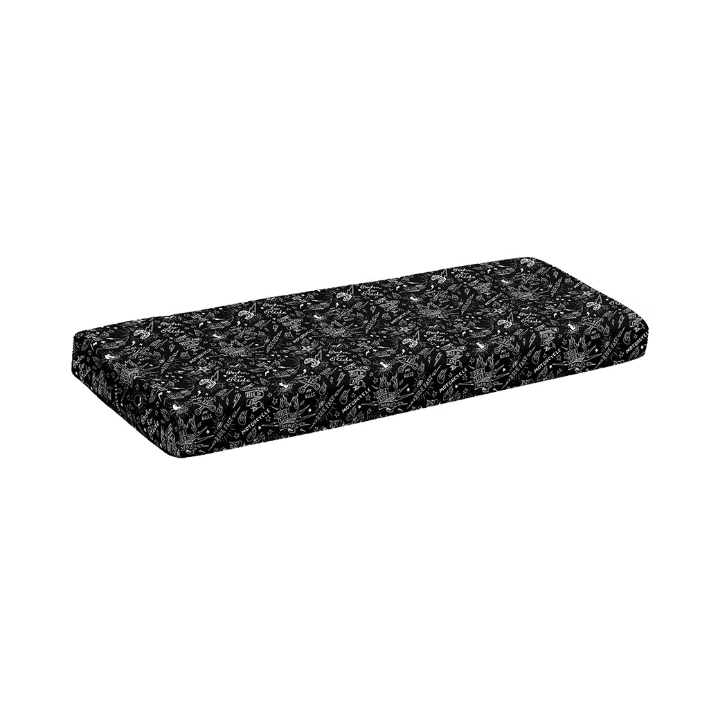 Motorcycle Words Pattern Print Piano Keyboard Cover