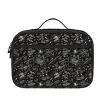 Motorcycle Words Pattern Print Portable Lunch Bag