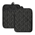 Motorcycle Words Pattern Print Pot Holders With Pocket