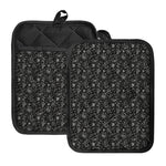 Motorcycle Words Pattern Print Pot Holders With Pocket