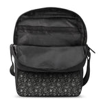 Motorcycle Words Pattern Print Rectangular Crossbody Bag