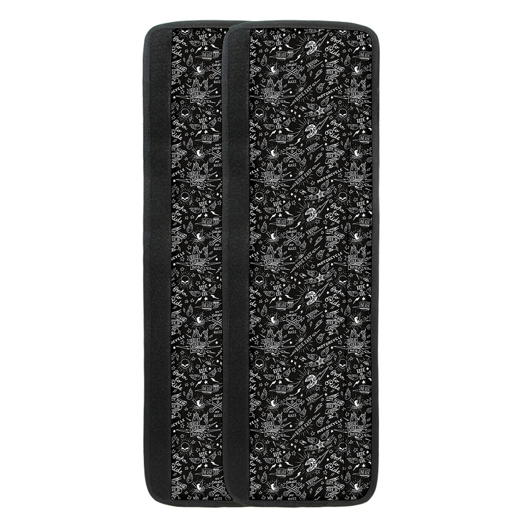 Motorcycle Words Pattern Print Refrigerator Handle Covers