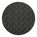 Motorcycle Words Pattern Print Round Blanket