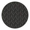 Motorcycle Words Pattern Print Round Floor Mat