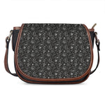 Motorcycle Words Pattern Print Saddle Bag