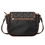 Motorcycle Words Pattern Print Saddle Bag