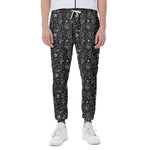 Motorcycle Words Pattern Print Scuba Joggers
