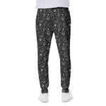 Motorcycle Words Pattern Print Scuba Joggers