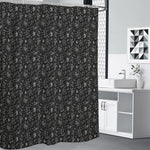 Motorcycle Words Pattern Print Shower Curtain