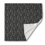 Motorcycle Words Pattern Print Silk Bandana