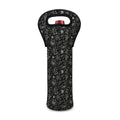 Motorcycle Words Pattern Print Single Neoprene Wine Tote