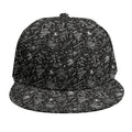 Motorcycle Words Pattern Print Snapback Cap