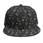 Motorcycle Words Pattern Print Snapback Cap