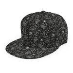 Motorcycle Words Pattern Print Snapback Cap