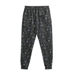 Motorcycle Words Pattern Print Sweatpants