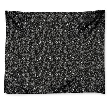 Motorcycle Words Pattern Print Tapestry