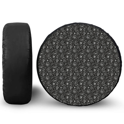 Motorcycle Words Pattern Print Tire Cover