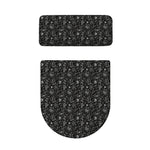 Motorcycle Words Pattern Print Toilet Lid And Tank Cover Set