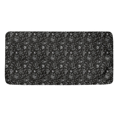 Motorcycle Words Pattern Print Towel