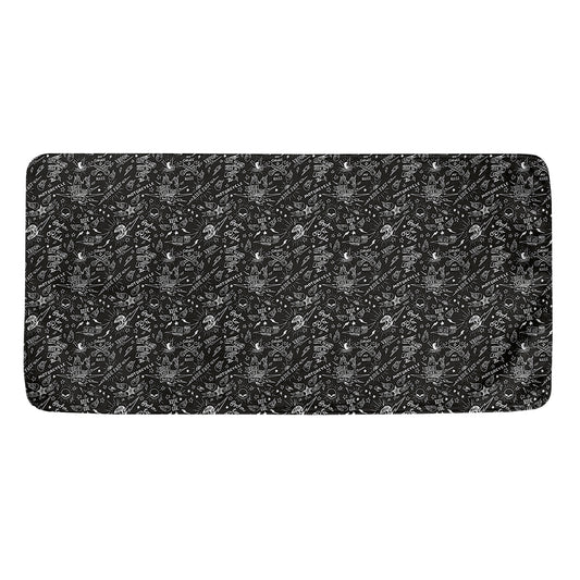 Motorcycle Words Pattern Print Towel