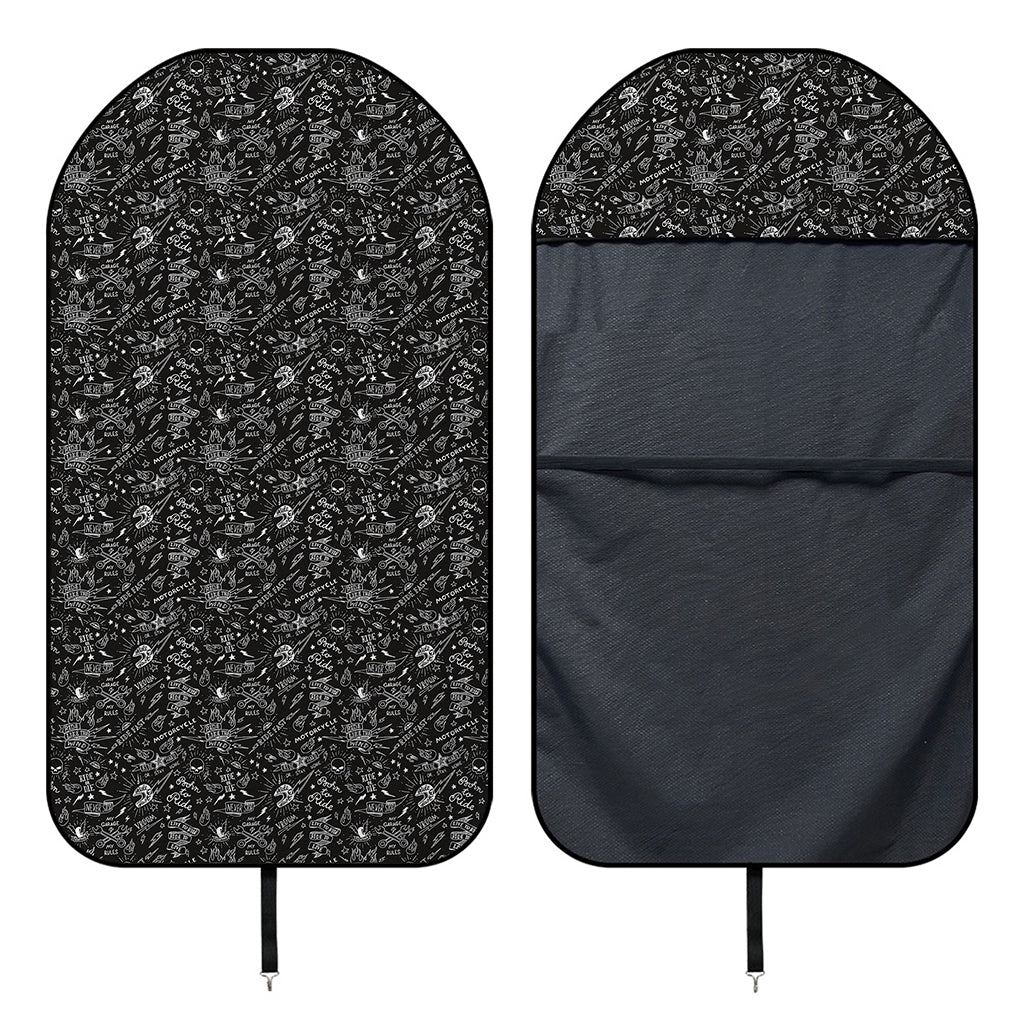 Motorcycle Words Pattern Print Waterproof Car Seat Cover