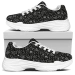 Motorcycle Words Pattern Print White Chunky Shoes