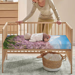 Mount Fuji And Cherry Blossom Print Baby Crib Sheet