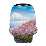 Mount Fuji And Cherry Blossom Print Baby Seat Cover
