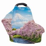 Mount Fuji And Cherry Blossom Print Baby Seat Cover