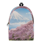 Mount Fuji And Cherry Blossom Print Backpack