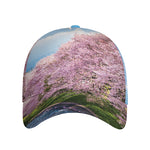 Mount Fuji And Cherry Blossom Print Baseball Cap