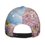 Mount Fuji And Cherry Blossom Print Baseball Cap