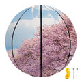 Mount Fuji And Cherry Blossom Print Basketball