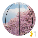 Mount Fuji And Cherry Blossom Print Basketball