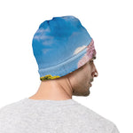Mount Fuji And Cherry Blossom Print Beanie