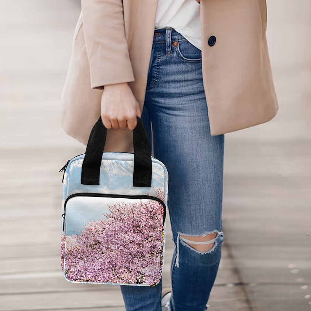 Mount Fuji And Cherry Blossom Print Bible Tote Bag