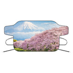 Mount Fuji And Cherry Blossom Print Car Windshield Snow Cover