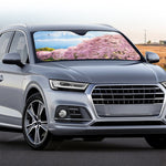 Mount Fuji And Cherry Blossom Print Car Windshield Sun Shade