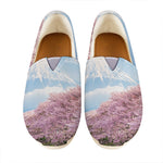 Mount Fuji And Cherry Blossom Print Casual Shoes