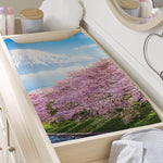 Mount Fuji And Cherry Blossom Print Changing Pad Cover