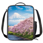 Mount Fuji And Cherry Blossom Print Crossbody Lunch Bag