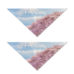 Mount Fuji And Cherry Blossom Print Dog Bandana